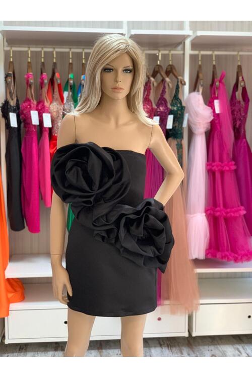 Rochia Rosa Scurta Negru