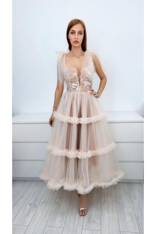 Rochia Luna Bej Nude