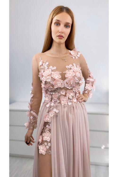 Rochia Erika Roz Pudra